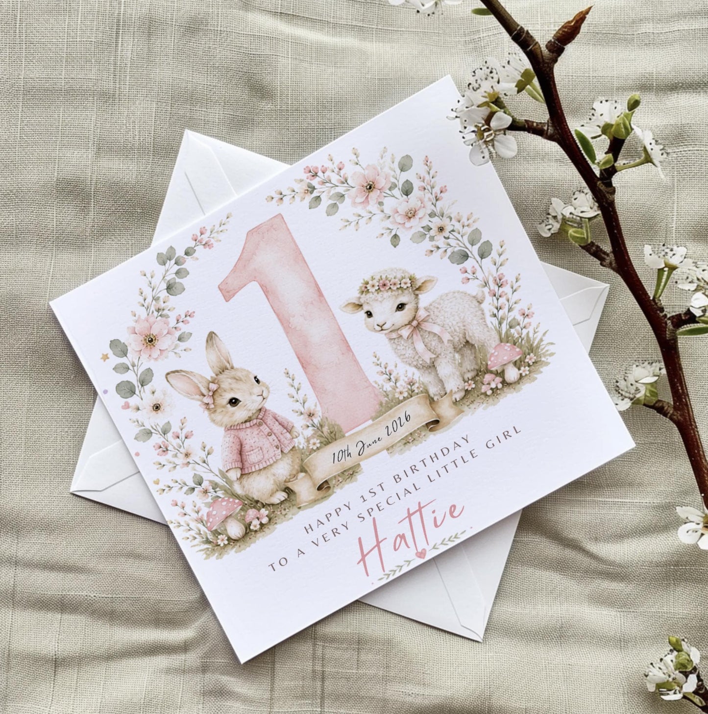 Personalised 1st Birthday Card, cute birthday card, First Birthday Card, Baby 1st Birthday, Son Daughter Niece Nephew