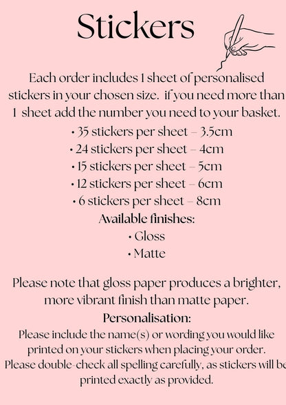 Personalised Gingerbread Christmas Stickers, Classic Santa Labels, Gift Seals