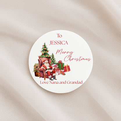 Merry Christmas Stickers, Christmas Labels, Christmas Gift Labels, Santa Stickers, Envelope Seals, personalised Christmas Stickers, 5 sizes (Copy)