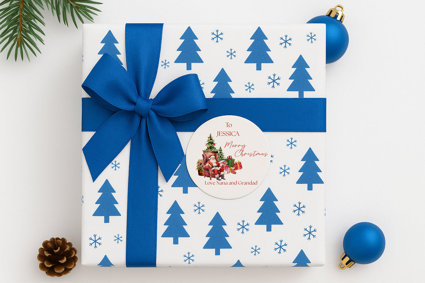 Merry Christmas Stickers, Christmas Labels, Christmas Gift Labels, Santa Stickers, Envelope Seals, personalised Christmas Stickers, 5 sizes (Copy)