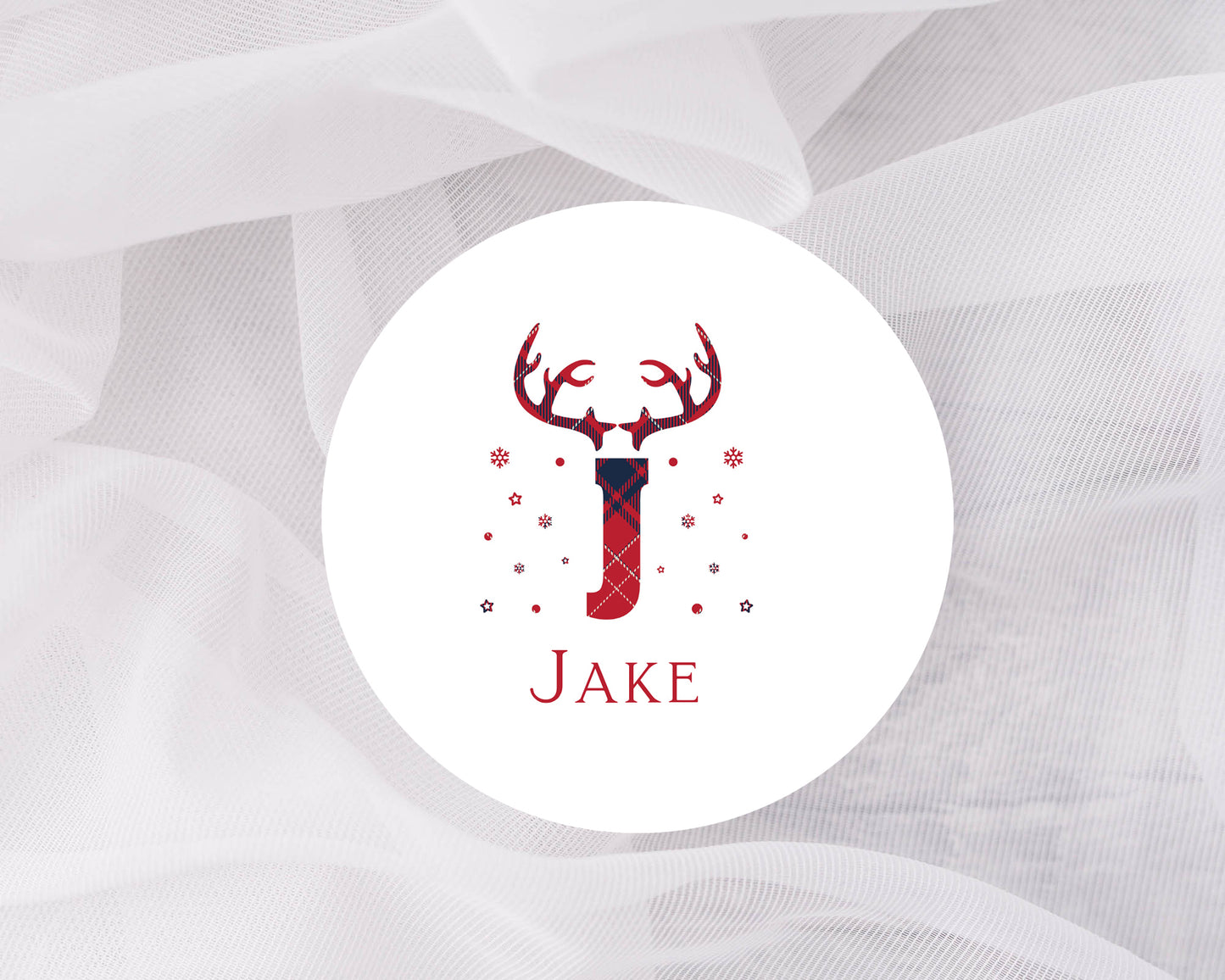 Personalised name Christmas Stickers, Christmas Labels, Christmas Gift Labels, Stag Initial Stickers, Envelope Seals,