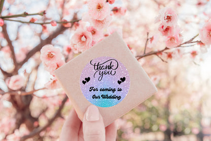 Thank you for coming to my party stickers, Goodie bag stickers, thank you stickers, three sizes, rainbow stickers, name stickers