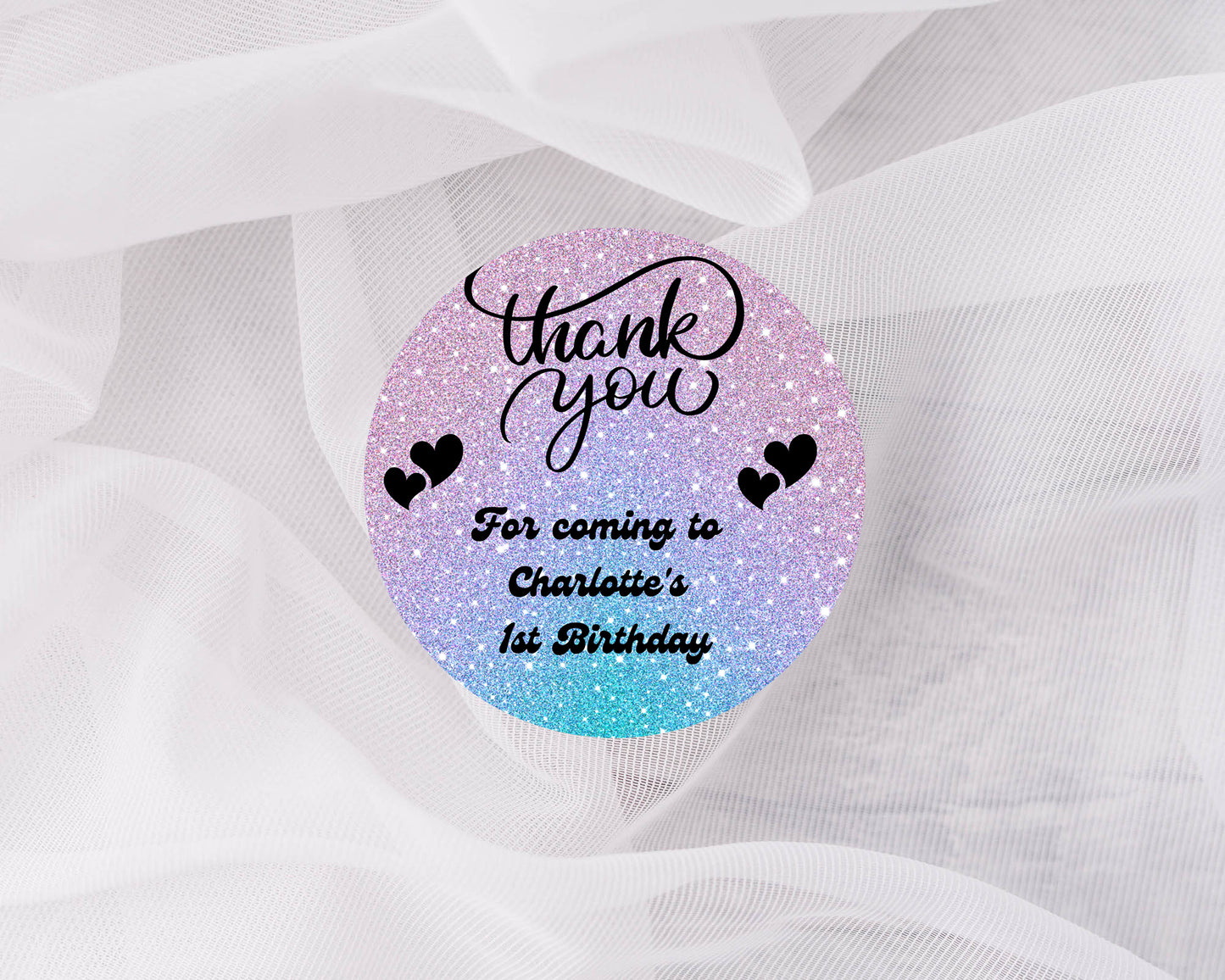 Thank you for coming to my party stickers, Goodie bag stickers, thank you stickers, three sizes, rainbow stickers, name stickers