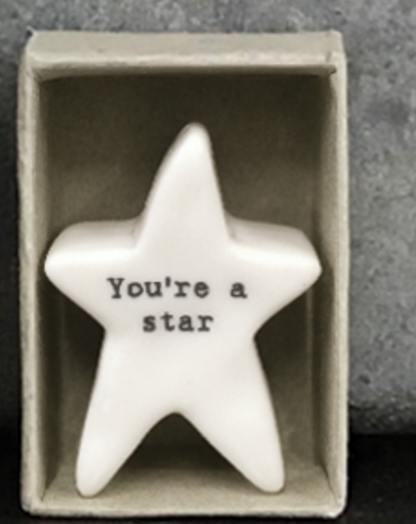 Porcelain Star Ornament, Porcelain Birthday Gift, Porcelain Gift, Home Gift, Personalised gift, you are amazing gift