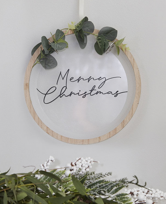 Merry Christmas Acrylic Wreath
