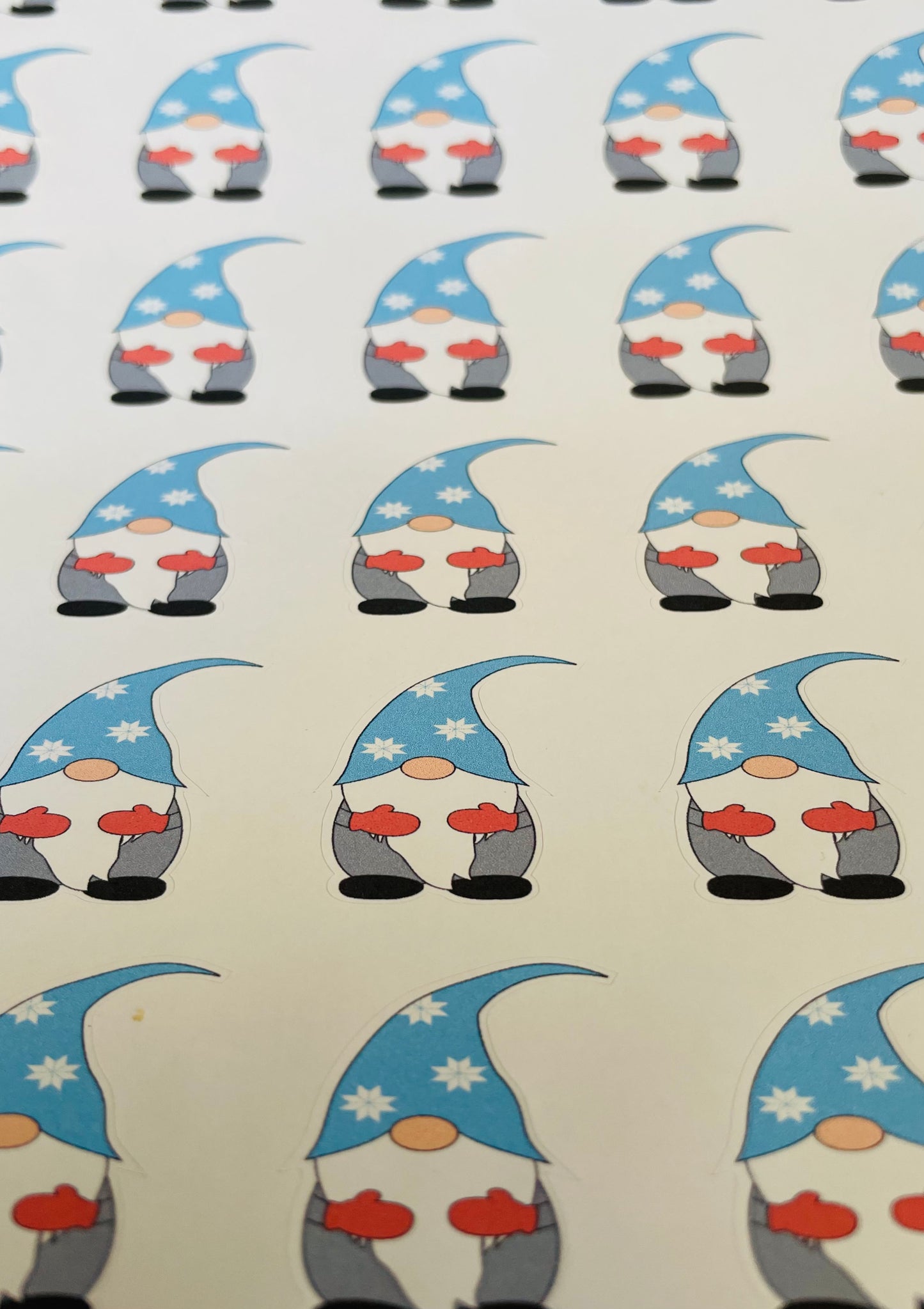 Christmas Gnome Stickers Blue
