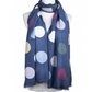 Blue Spotted ladies scarf,