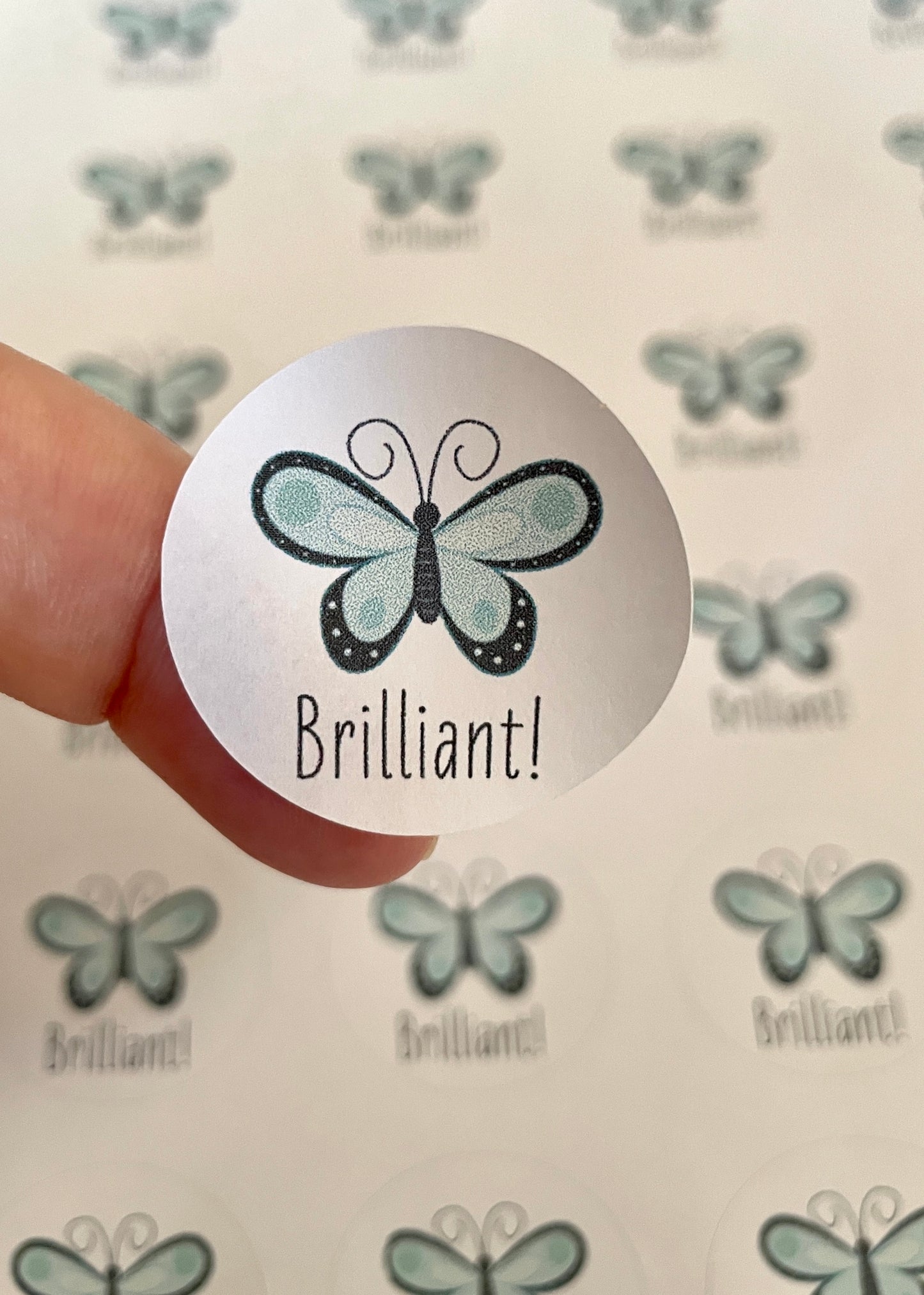 Butterfly Brilliant Teacher Stickers sheet