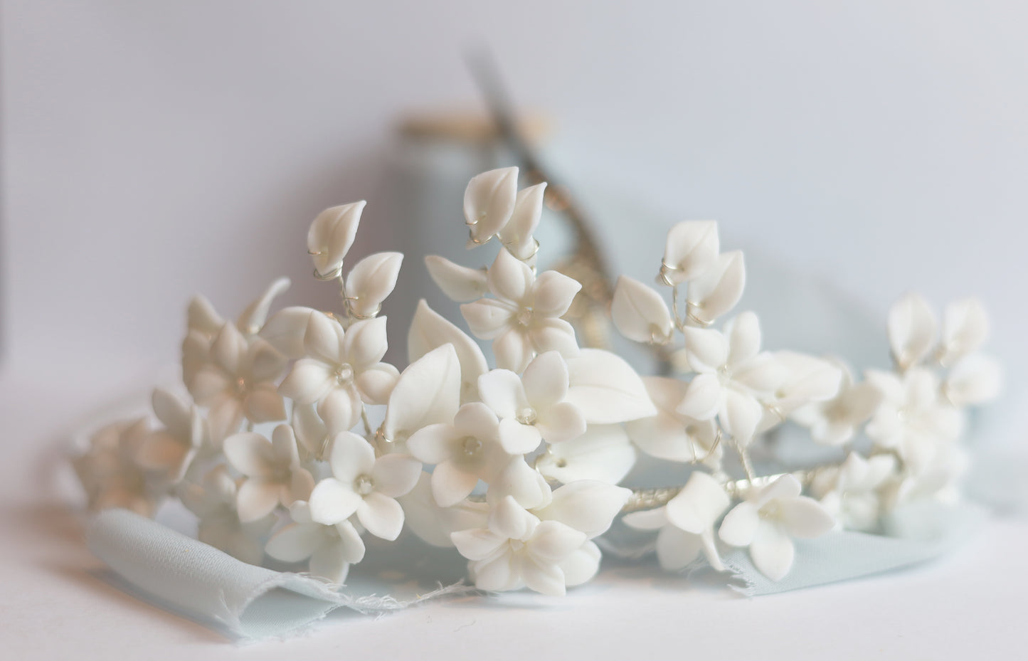 Ceramic Flower Bridal Tiara