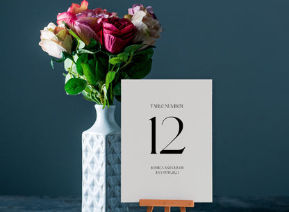 Wedding Table Numbers, Wedding Table Cards, Double Sided Table Number Cards, Table Name Cards,