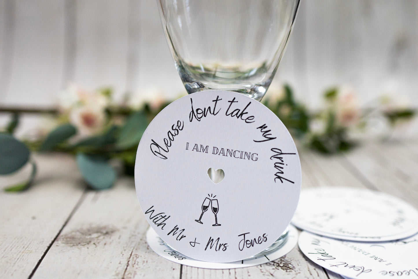 Wedding drinks Coaster, Set Of 10, Wedding Drink Cover, Please Don't Take My Drink I'm Dancing, drinks covers