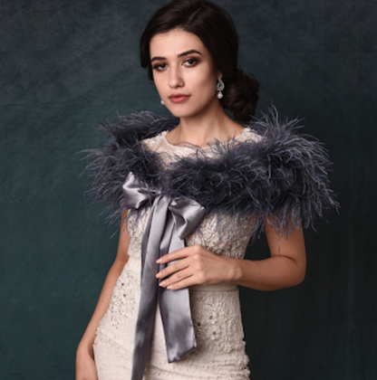 Wedding Shrug Feather Stole