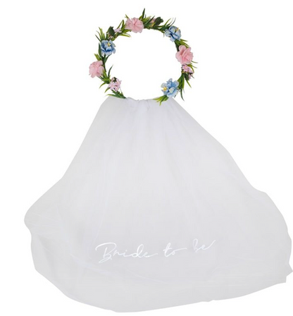 Flower Bride to Be Hen party Veil