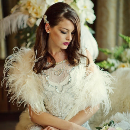 Wedding Shrug Feather Stole