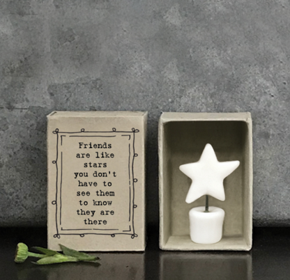 Matchbox Porcelain Star Ornament, Best Friends Gift, Porcelain Star Keepsake Gift, Birthday Gift, Porcelain Gift, Home Gift