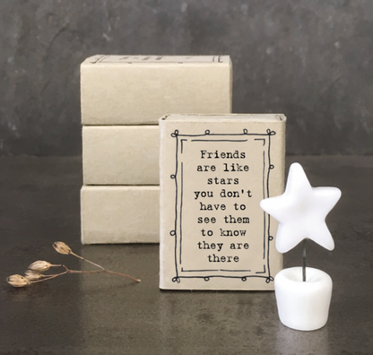 Matchbox Porcelain Star Ornament, Best Friends Gift, Porcelain Star Keepsake Gift, Birthday Gift, Porcelain Gift, Home Gift