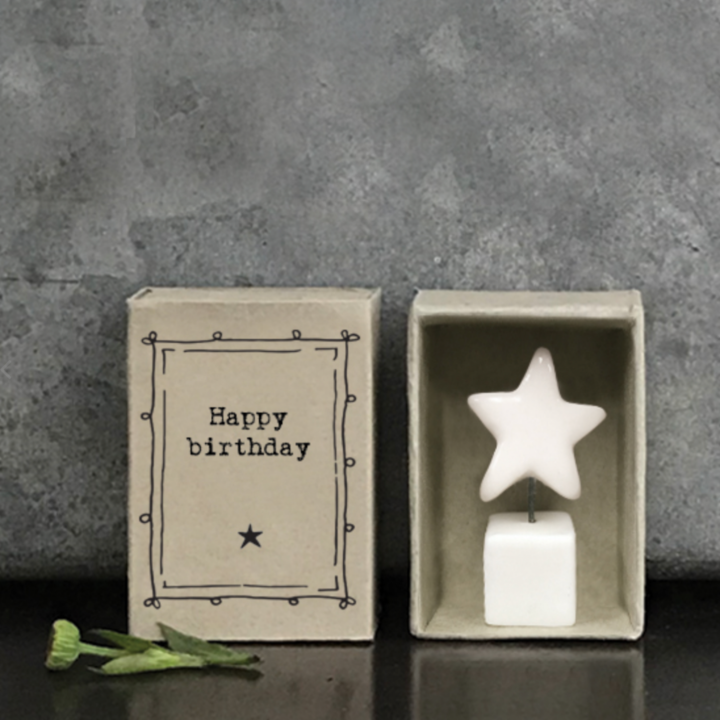 Happy Birthday Star Ornament Matchbox