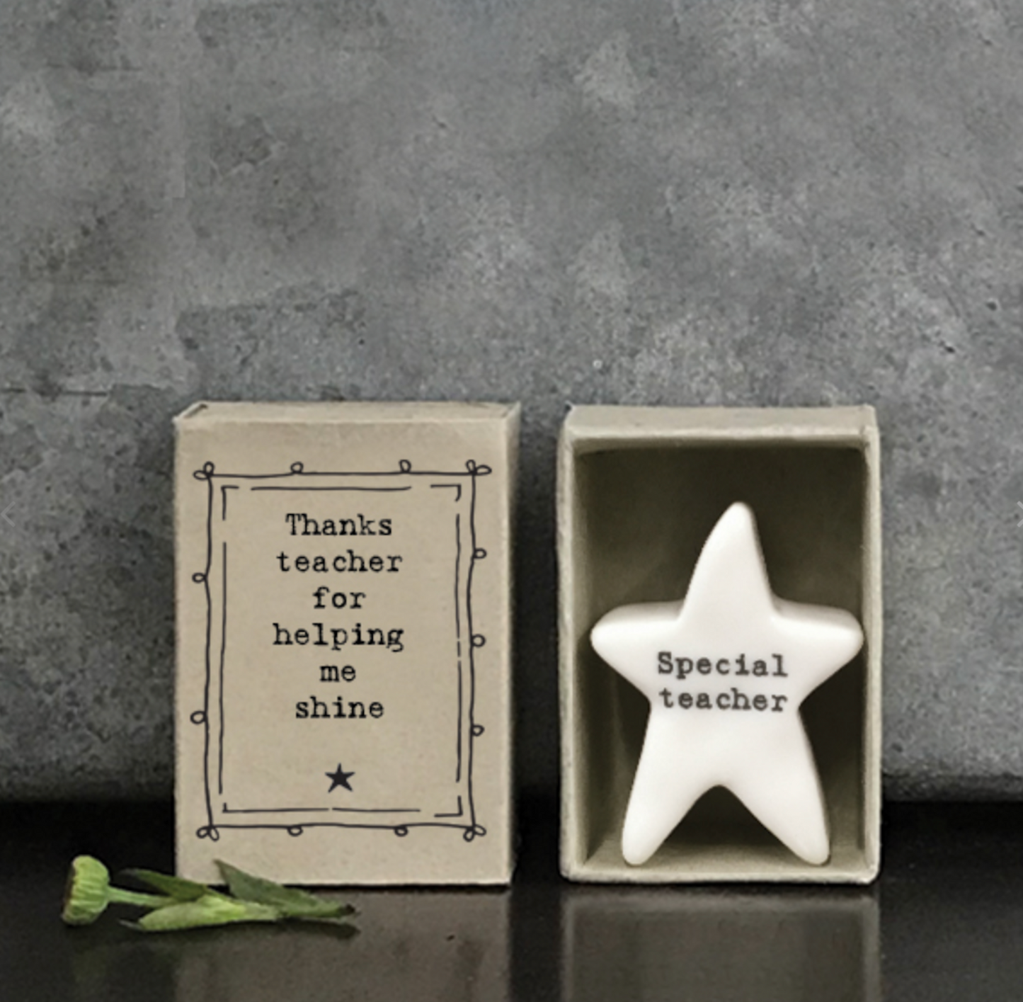 Matchbox Teachers gift Porcelain Star
