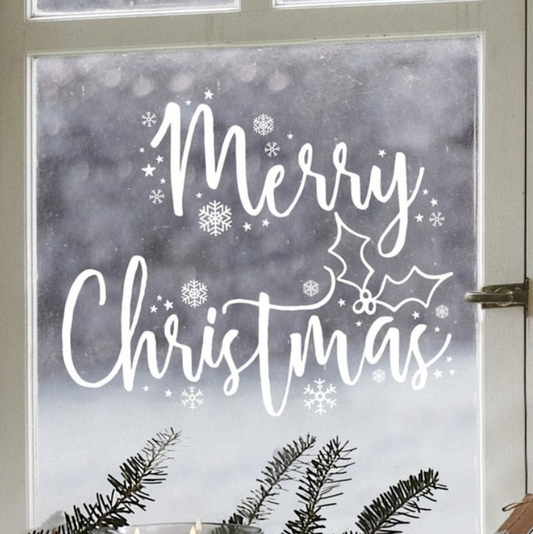 Merry Christmas window vinyl stickers
