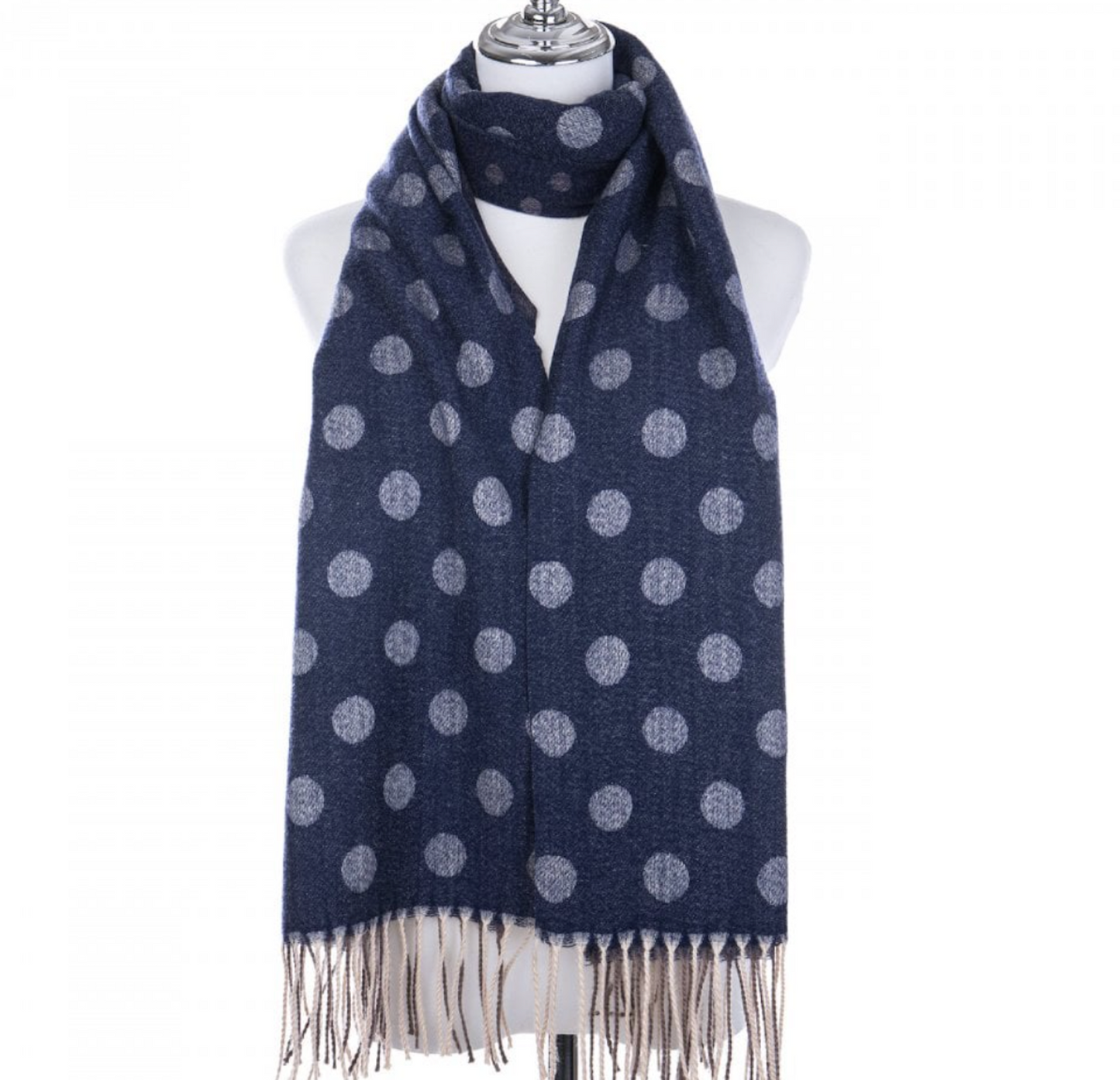 Blue Spotted ladies scarf
