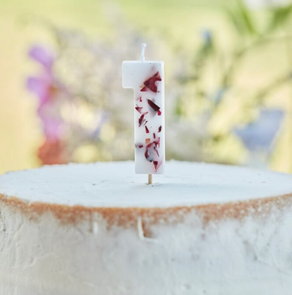 Pressed Petals 0-9 Numbers Cake Candles