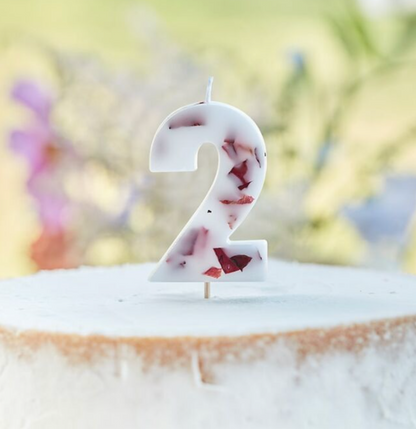 Pressed Petals 0-9 Numbers Cake Candles