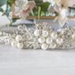 Silver Bridal Tiara, Wedding hair Accessories, Pearl Bridal Tiara, wedding hairpiece, wedding Tiara, hair accessories,