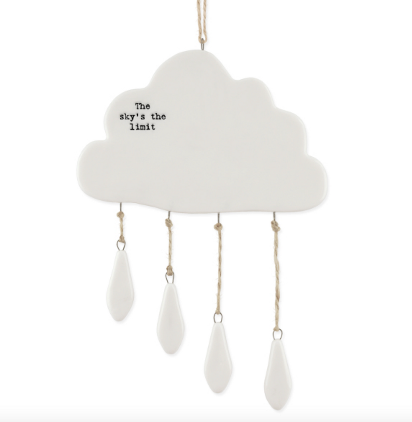 Porcelain hanging Cloud Mobile