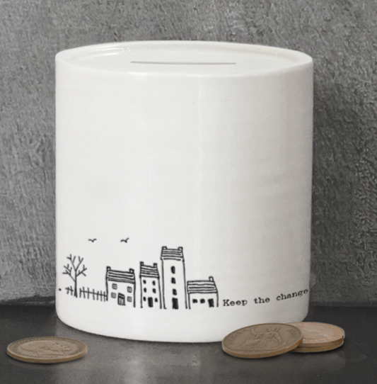 Porcelain keep the change Money Box