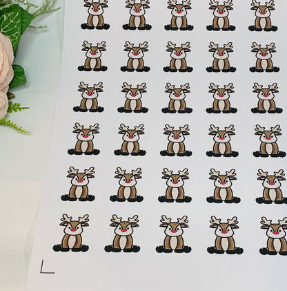 Reindeer Christmas Stickers