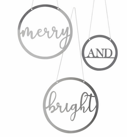 Merry & Bright Acrylic Christmas Wreath