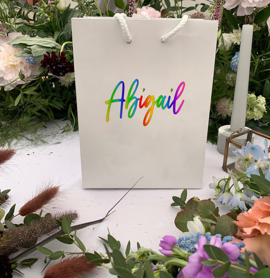 Personalised Rainbow Gift Bag