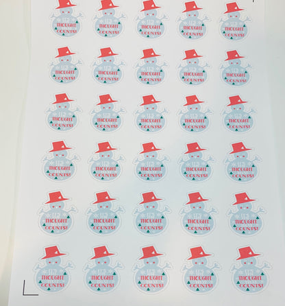 Snowman Christmas Stickers planner Stickers