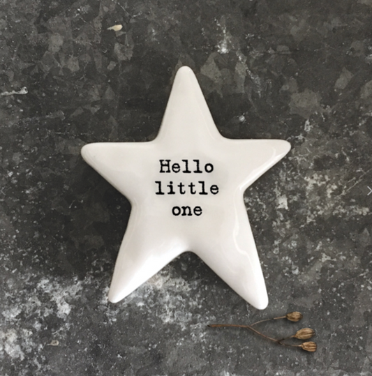New Baby porcelain gift, gift ideas, hello little one, baby shower gifts