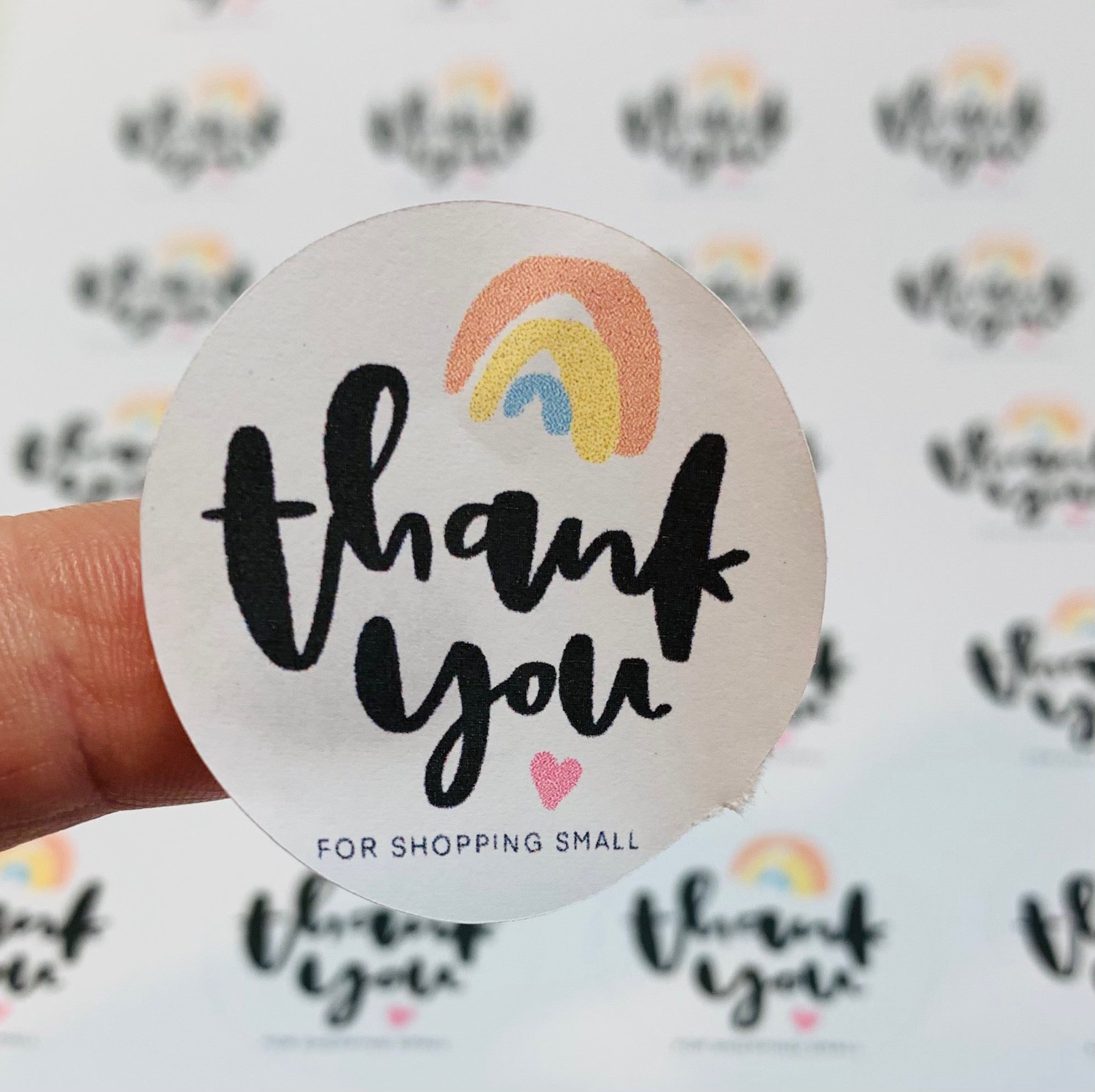 Thank you deals stickers for business