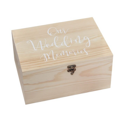 Wooden wedding memory box