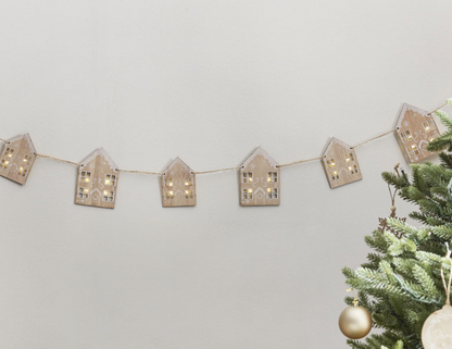 Gingerbread House Wooden Light Up Bunting