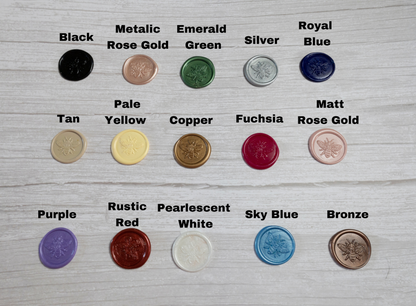 Wedding Wax seal Stickers, Self adhesive peel 'n' stick wax seals , Willow Wax Seals