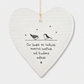 East Of India Porcelain Hanging Heart laughs are limitless Porcelain Gift