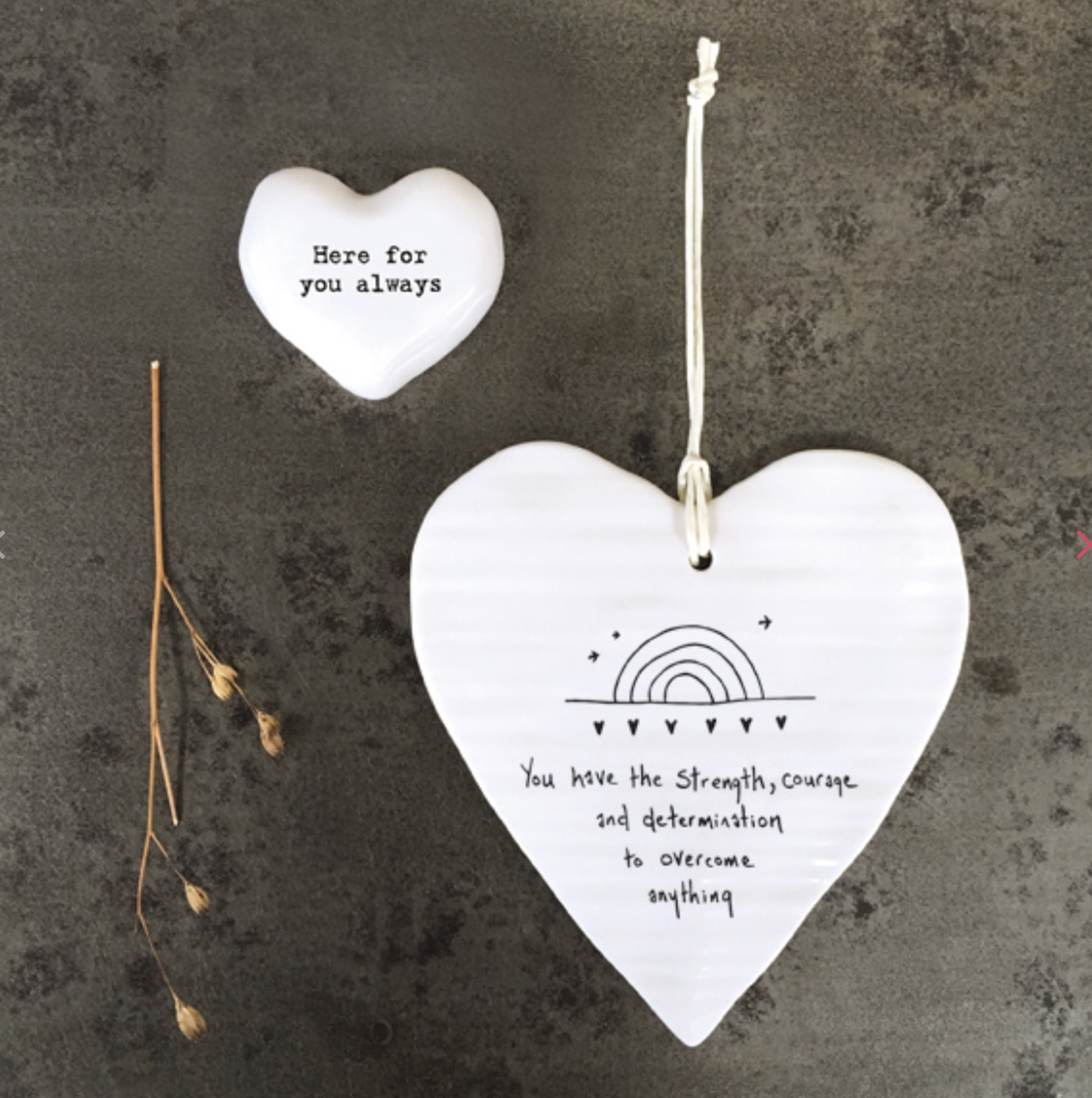 East Of India Porcelain Hanging Heart gift idea