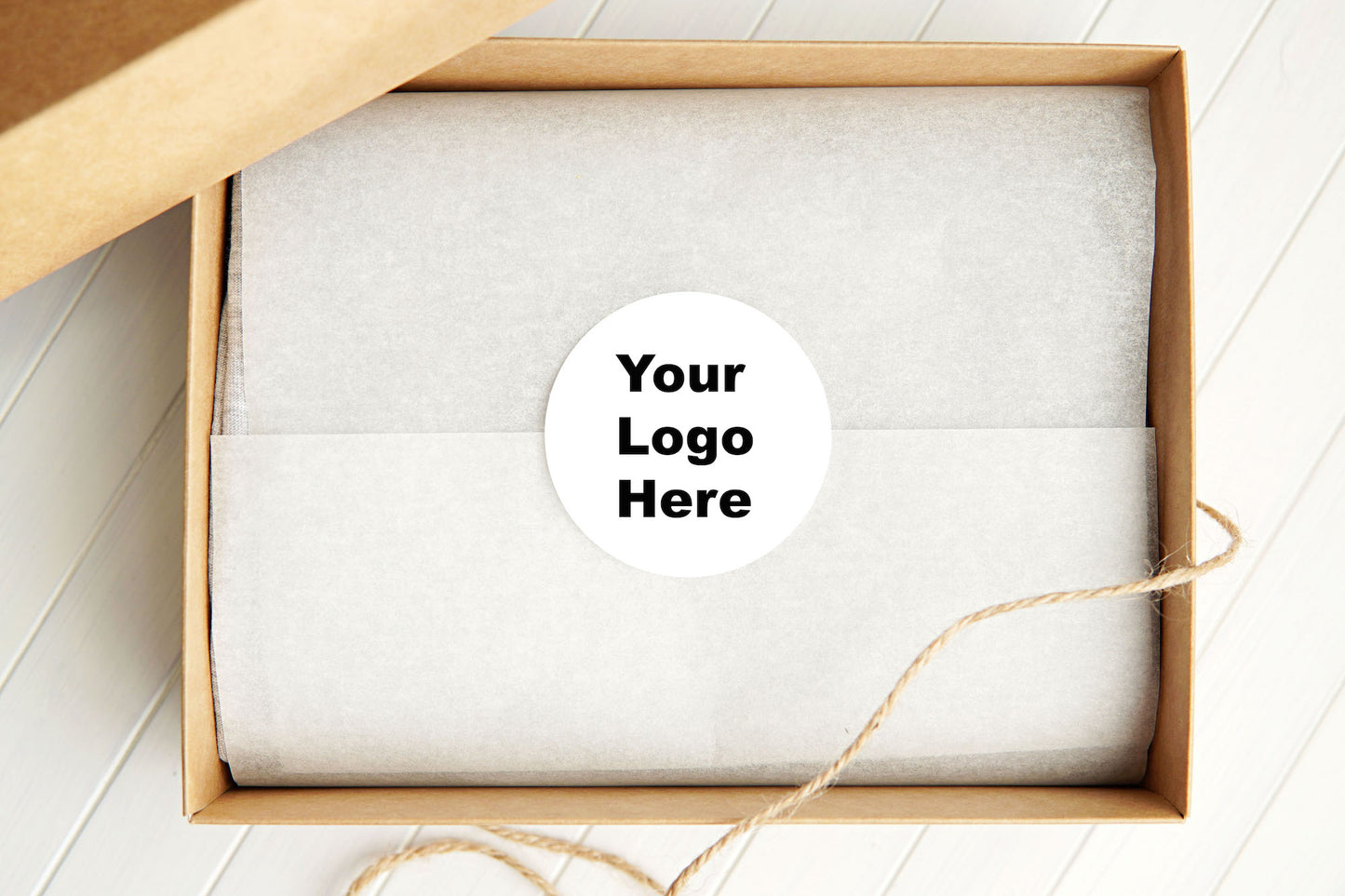 Custom personalised round business logo stickers